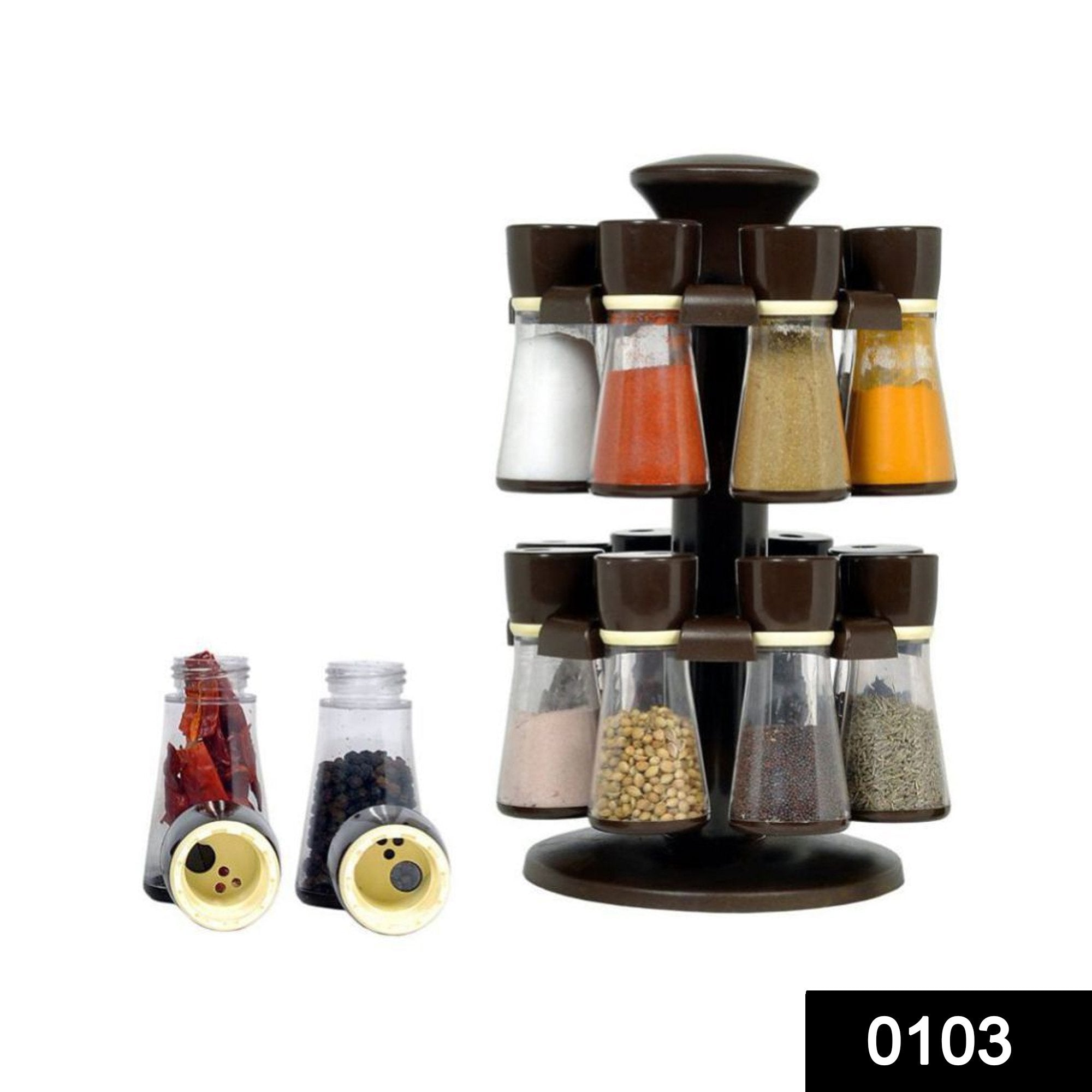 0103 Revolving Plastic Spice Rack  (16 Pcs) - SkyShopy 0103 Revolving Plastic Spice Rack  (16 Pcs) - SkyShopy